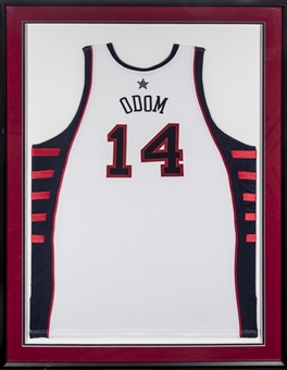 2004 Lamar Odom Game Used Team USA Basketball White Jersey (Letter of Provenance) 